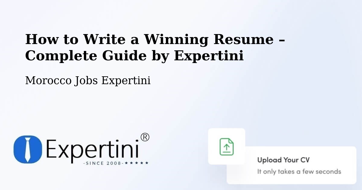 Resume Writing Guide for Job Seekers – Kasba Tadla - Kasba Tadla, Morocco Jobs Expertini